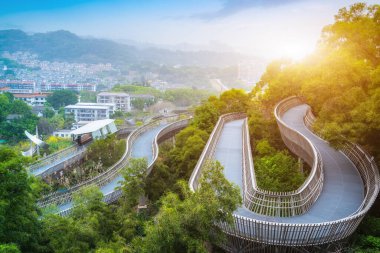 Fuzhou, Çin 'deki Orman İzleme Yolu