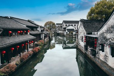 The scenery of the ancient town of Shaoxing, Zhejiang clipart