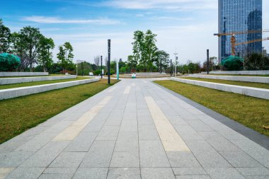 Fuzhou şehir meydanı ve modern binalar