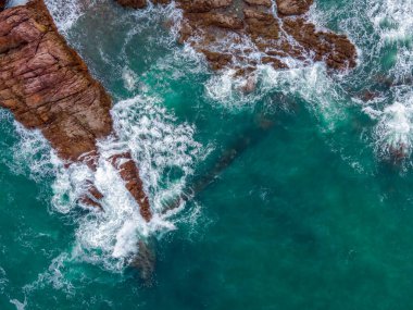 Sahil şeridi resifinin hava fotoğrafçılığı