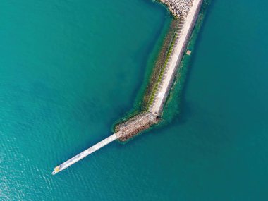 Mavi okyanus ve denizin hava fotoğrafçılığı