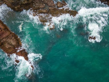 Sahil şeridi resifinin hava fotoğrafçılığı