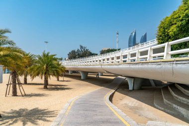 Xiamen sea road bridge landscape clipart