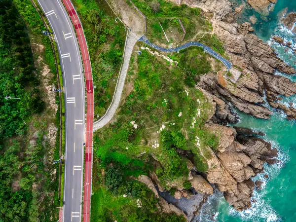 Hava fotoğrafçılığı kıyı şeridi ada yolu