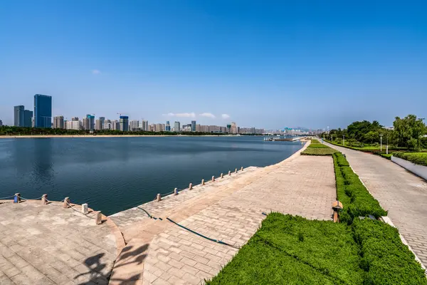 stock image The beautiful coastline architectural landscape of Rizhao, China