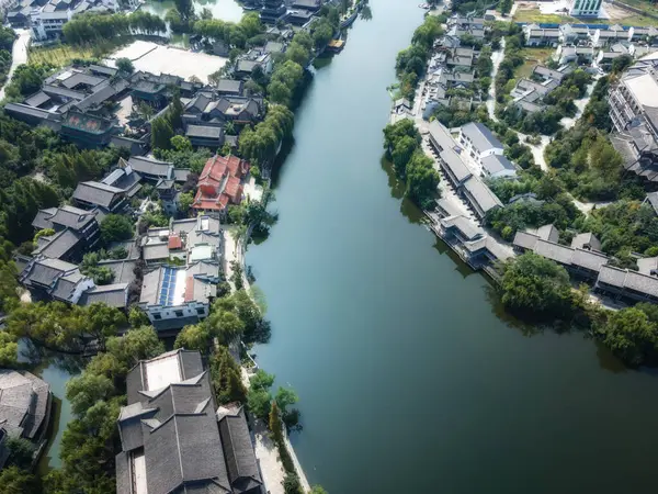 stock image The ancient city of Taierzhuang, Shandong, China from the perspe