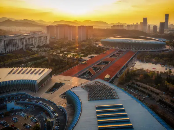 Jinan modern şehir mimari manzarası