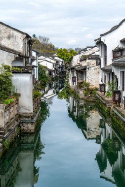 Shaoxing, Zhejiang antik şehrinin manzarası.