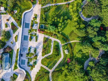 Hava fotoğrafçılığı şehir parkı manzarası