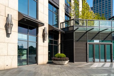 Suzhou finans bölgesinin sokak manzarası