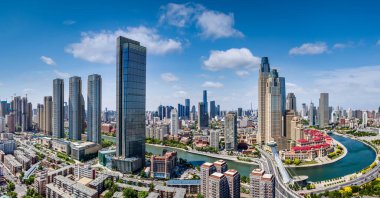 Tianjin kentsel mimarisinin hava fotoğrafçılığı
