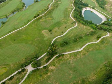 Qingdao Sahil Golf Sahasının Hava Fotoğrafları