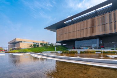 Jining, Çin 'in modern şehir mimari manzarası