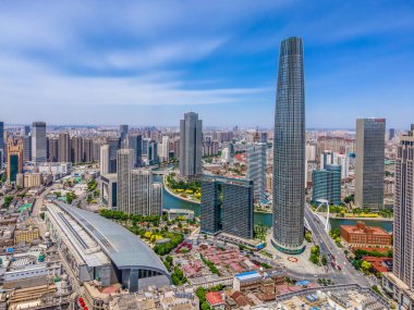 Tianjin kentsel mimarisinin hava fotoğrafçılığı