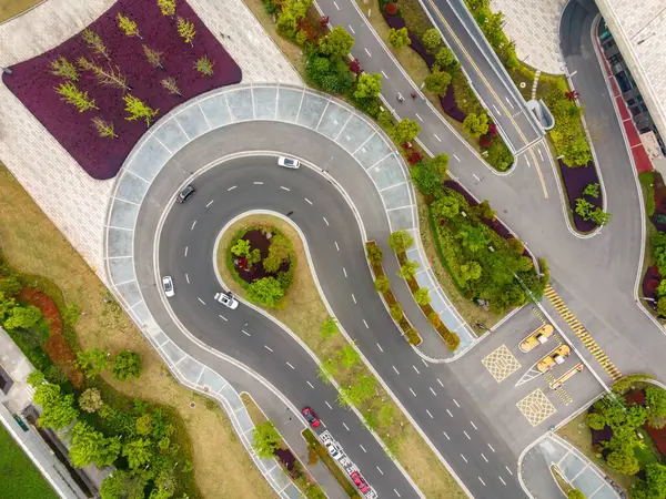 stock image Aerial photography of city roads