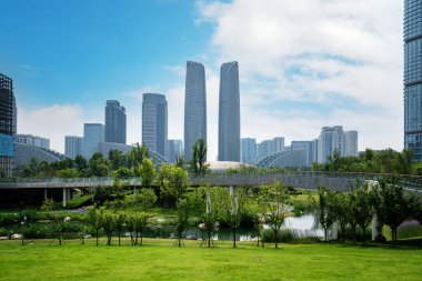 Chengdu Finansal Merkezi Mimari Peyzaj Sokağı Görünümü,