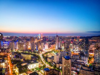 Qingdao Olimpiyat Denizcilik Merkezi 'nin hava fotoğrafı.