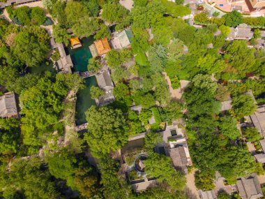 Aerial photography of Baotu Spring Park, Jinan clipart