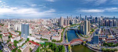 Tianjin kentsel mimarisinin hava fotoğrafçılığı