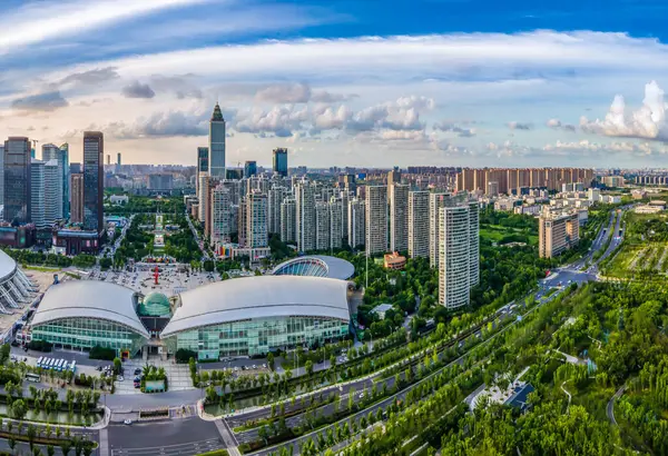 Nantong Finans Merkezi, Jiangsu 'nun hava fotoğrafçılığı