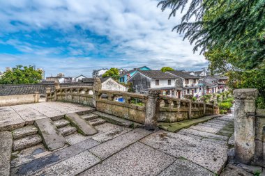 Shaoxing, Zhejiang antik şehrinin manzarası.