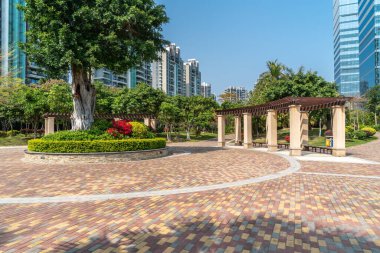 Kentsel modern bahçe çevresi