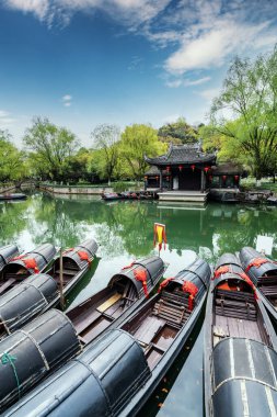 Shaoxing, Zhejiang antik şehrinin manzarası.