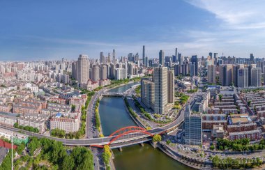 Tianjin kentsel mimarisinin hava fotoğrafçılığı