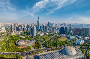 Hava fotoğrafçılığı Changzhou mimari manzara silüeti