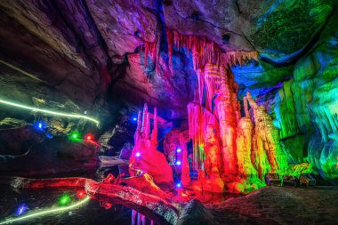 Underground caves in Xintai City, China clipart