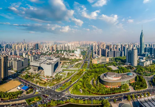 Hava fotoğrafçılığı Changzhou mimari manzara silüeti