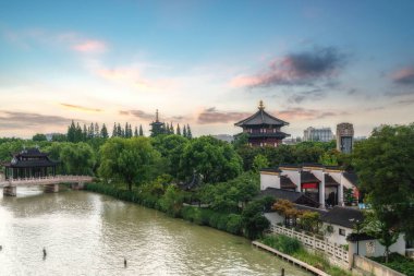 Hanshan Temple in Suzhou, China clipart