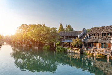 Wuzhen, Çin manzarasına yakın çekim