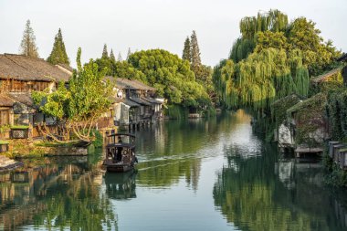 Wuzhen, Çin manzarasına yakın çekim