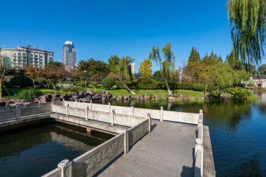 Ningbo Yuehu Park manzaralı sokak manzarası