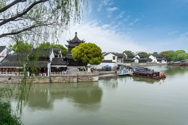 stock image Architectural Landscape of Suzhou Ancient Tow