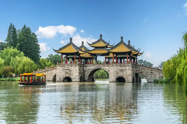 stock image Slender West Lake Chinese Garden in Yangzhou, China