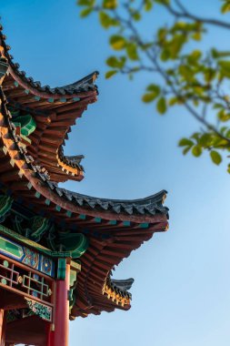 Jinan Daming Gölü Çin Bahçesi Sahne Bölgesi