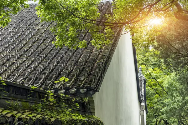 stock image Chinese garden scenery street scene