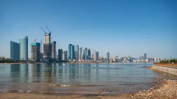 stock image Modern urban architectural landscape of Qingdao, China