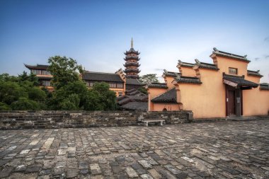Nanjing şehri manzarası sokak manzarası