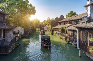 Wuzhen, Çin manzarasına yakın çekim