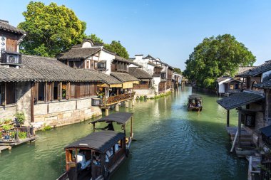 Wuzhen, Çin manzarasına yakın çekim