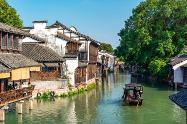 Wuzhen, Çin manzarasına yakın çekim