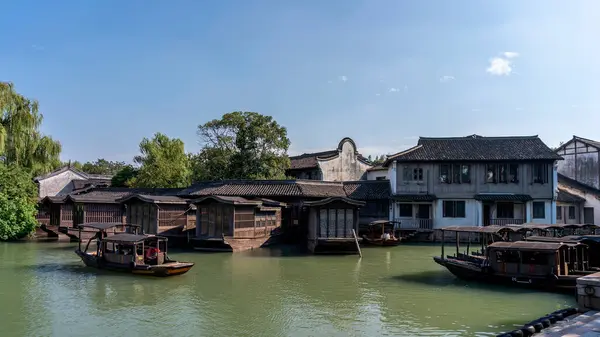 stock image Close-up view of street scene in Wuzhen, China