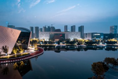 Aerial photography of China's modern urban architectural landsca clipart