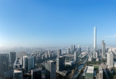 Suzhou Doğu Gölü Stajyeri 'nin ofis binasının hava fotoğrafları.