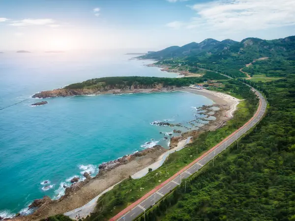 Hava fotoğrafçılığı, kıyı şeridi ada yolu.