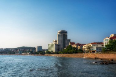 Qingdao 'nun güzel sahil şehrinin hava fotoğrafları.