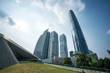 Çin modern kentsel mimari manzarası